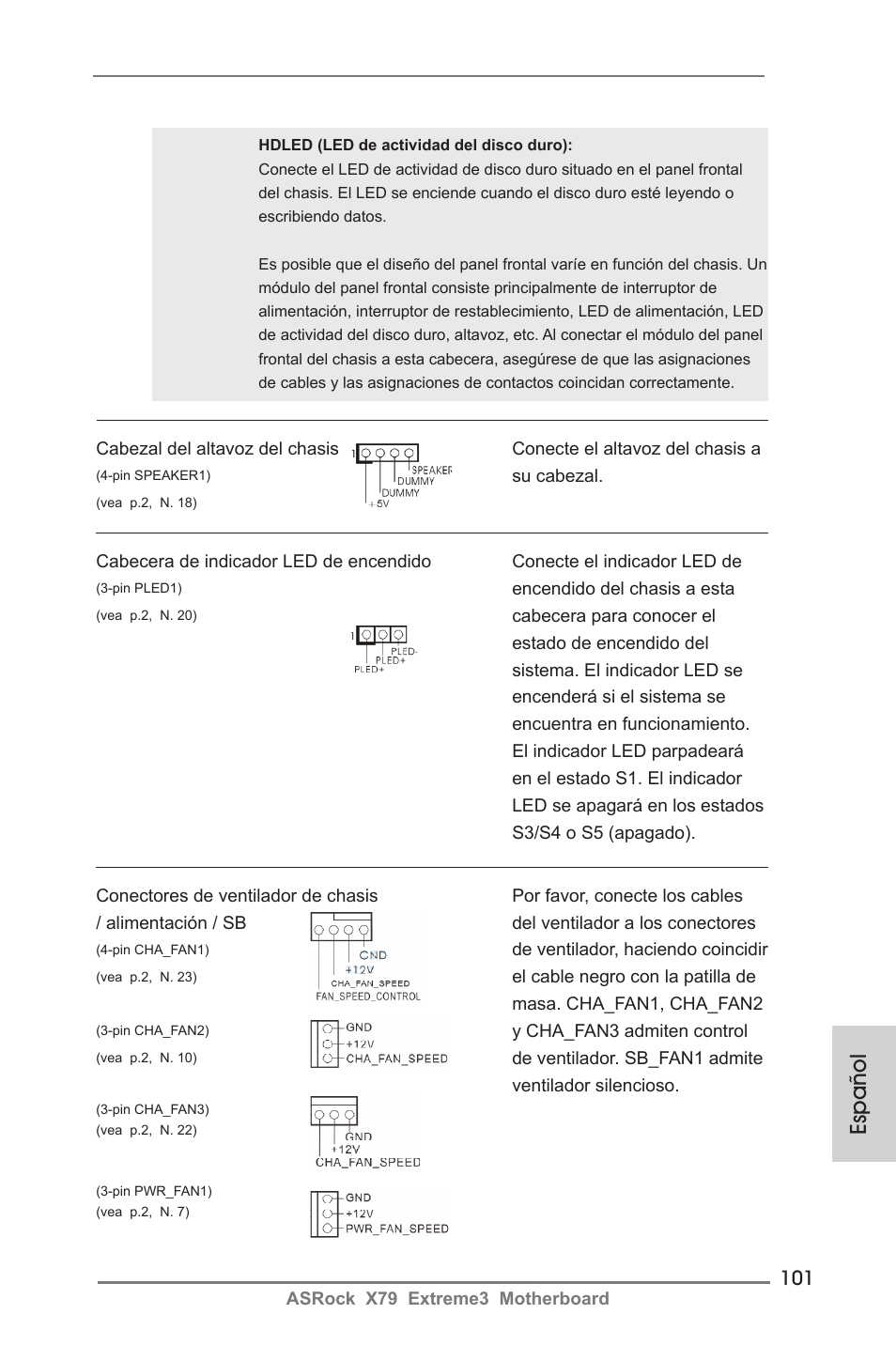 Español | ASRock X79 Extreme3 User Manual | Page 101 / 204