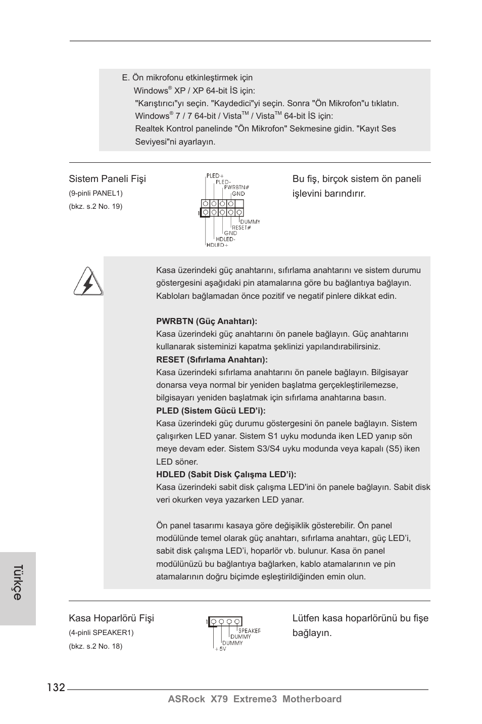 Türkçe | ASRock X79 Extreme3 User Manual | Page 132 / 204