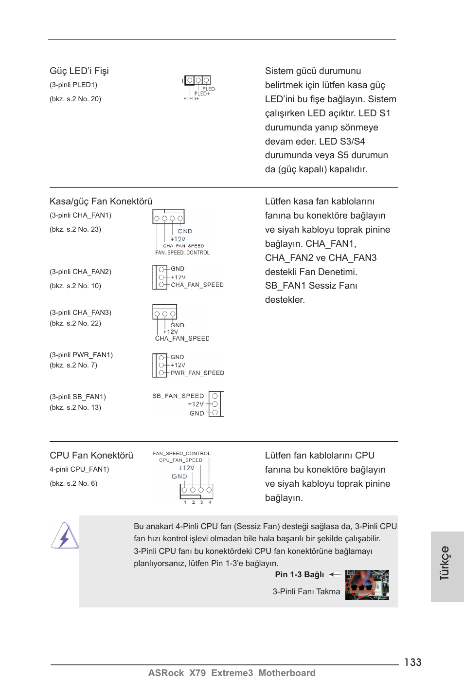 Türkçe | ASRock X79 Extreme3 User Manual | Page 133 / 204