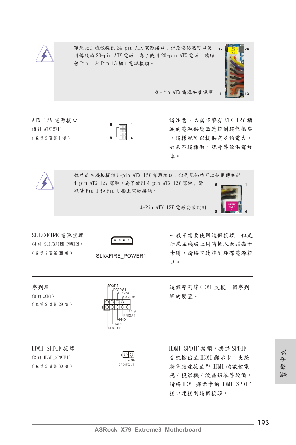 繁體中文 | ASRock X79 Extreme3 User Manual | Page 193 / 204
