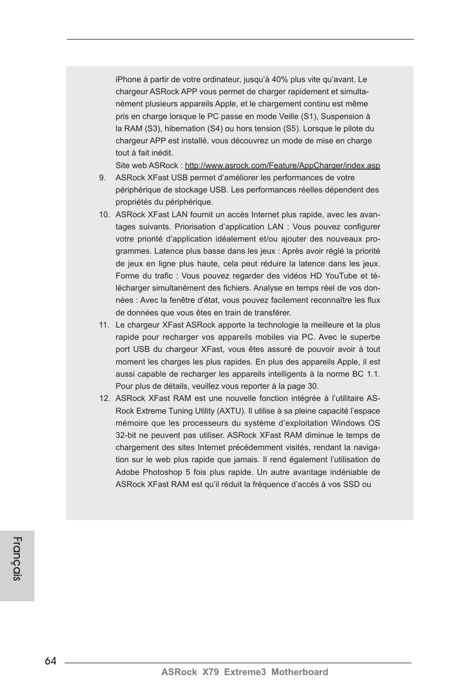 Français | ASRock X79 Extreme3 User Manual | Page 64 / 204