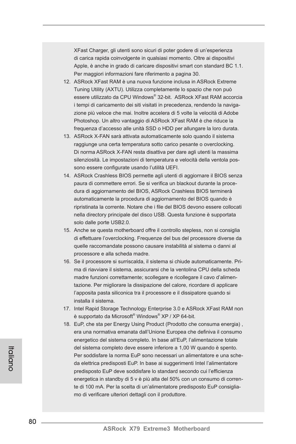Italiano | ASRock X79 Extreme3 User Manual | Page 80 / 204