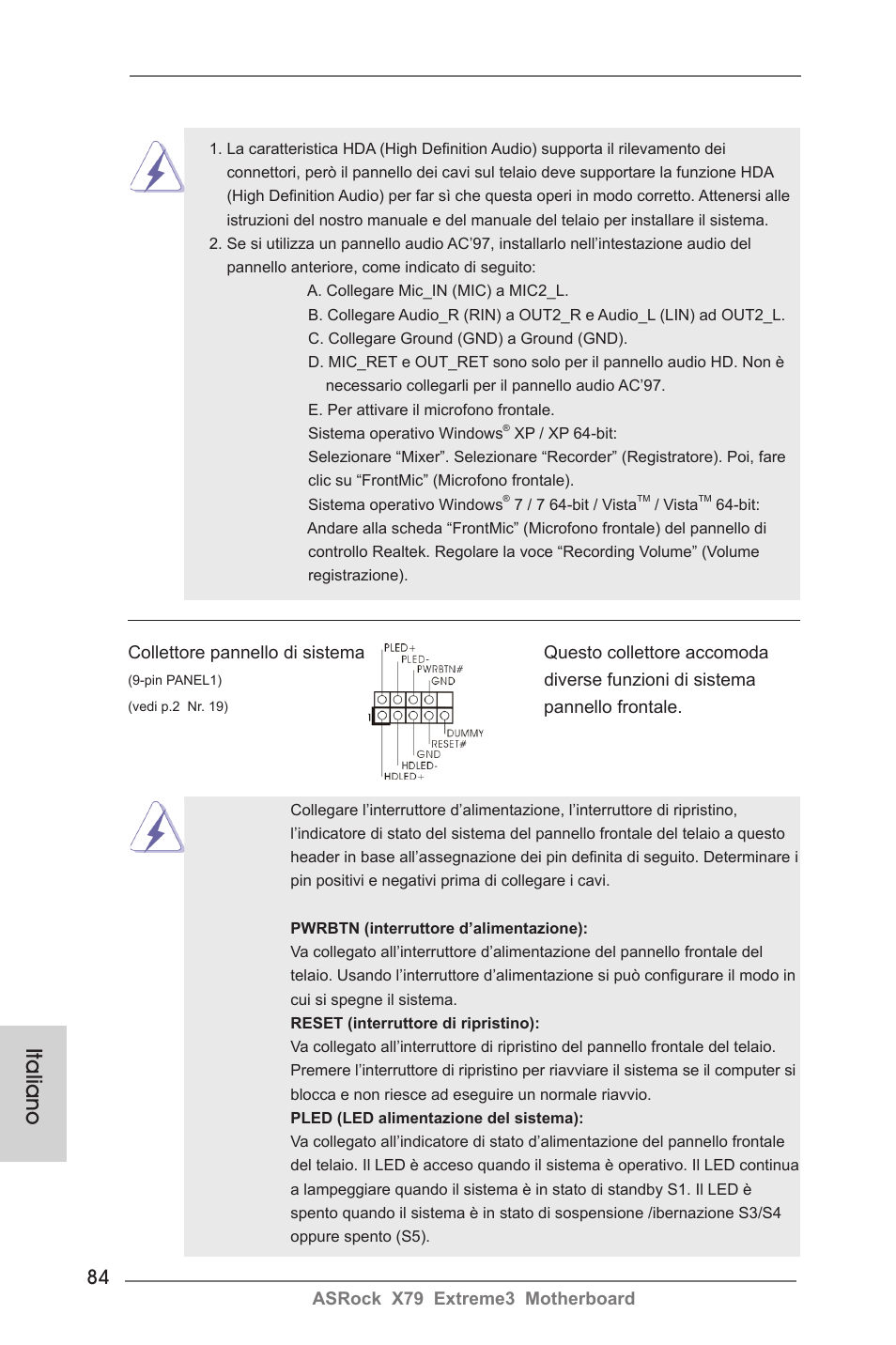Italiano | ASRock X79 Extreme3 User Manual | Page 84 / 204