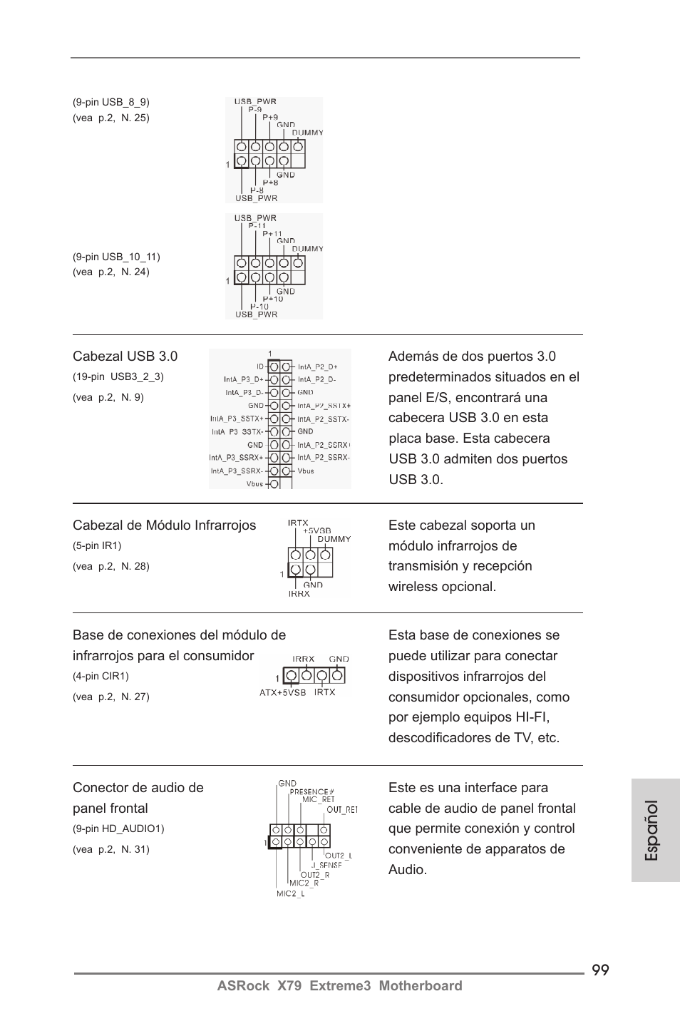 Español | ASRock X79 Extreme3 User Manual | Page 99 / 204