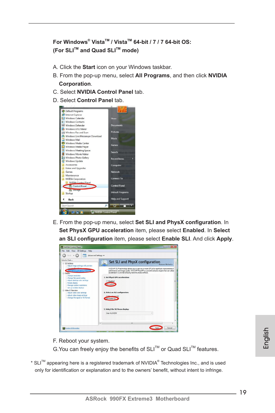 English | ASRock 990FX Extreme3 User Manual | Page 19 / 182