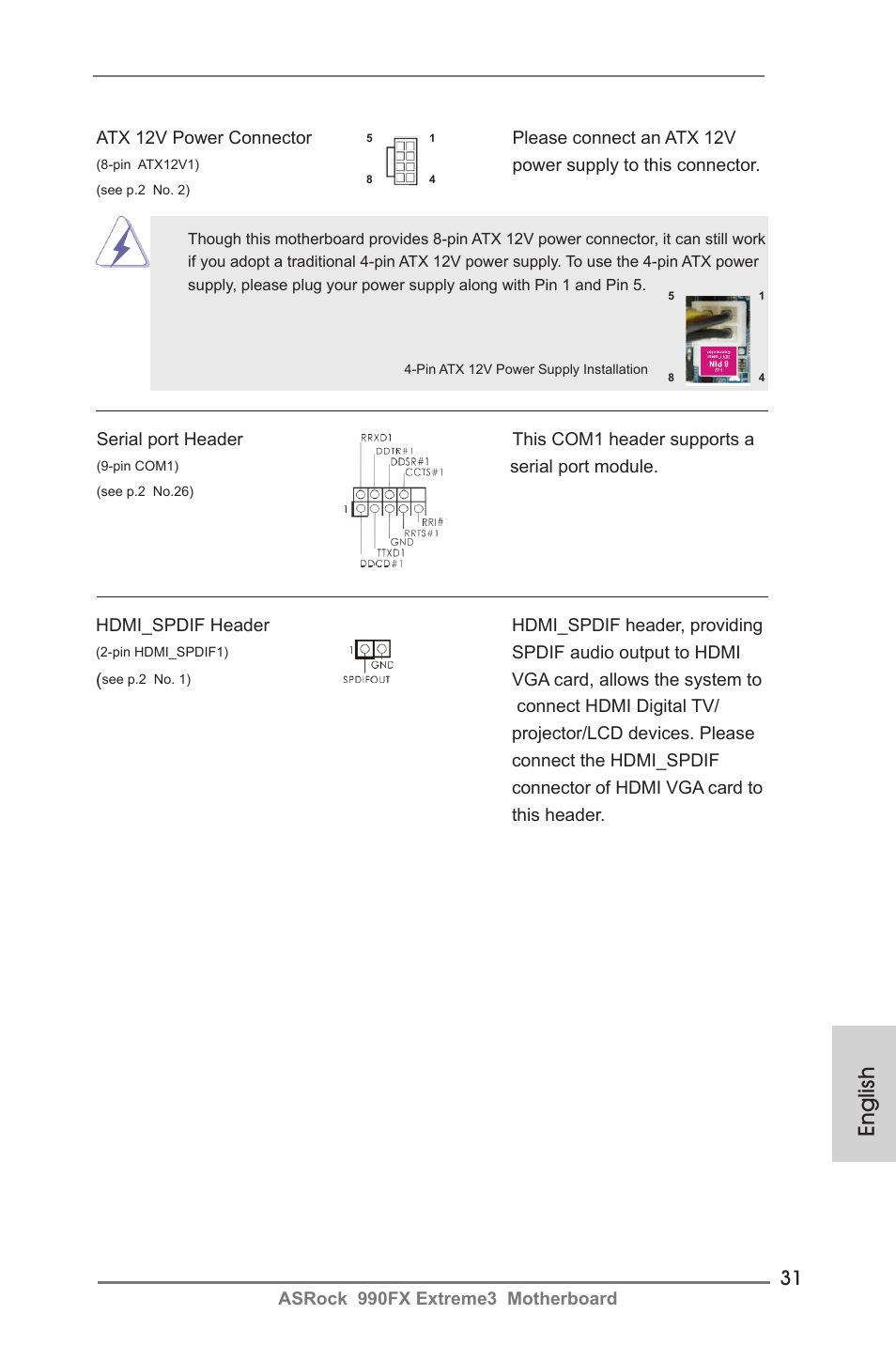English | ASRock 990FX Extreme3 User Manual | Page 31 / 182