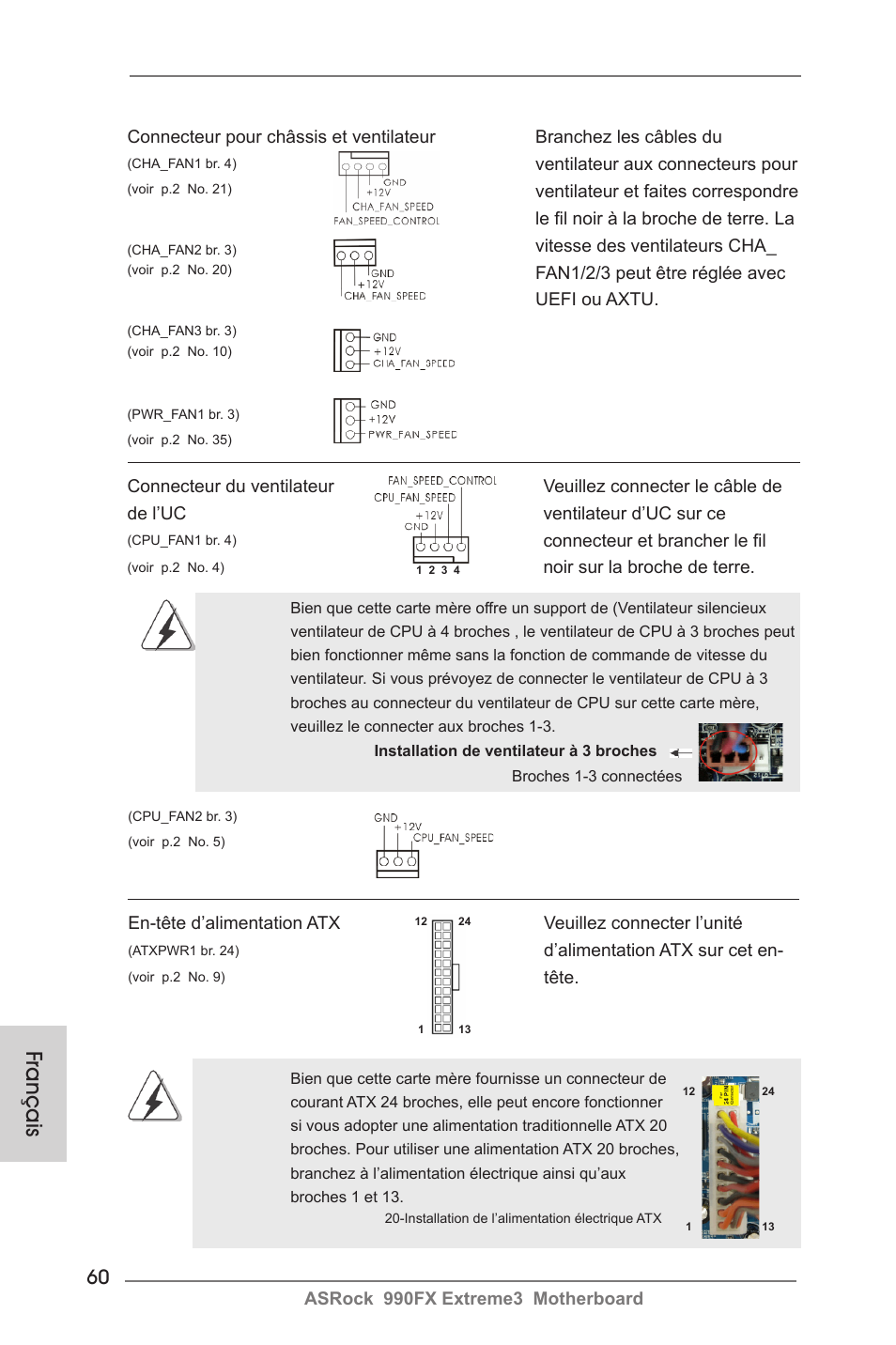 Français | ASRock 990FX Extreme3 User Manual | Page 60 / 182