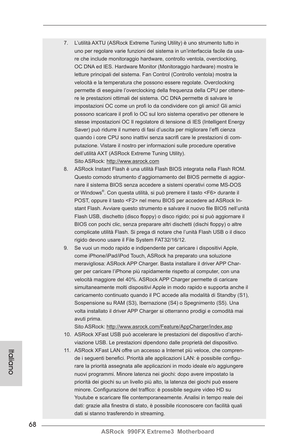 Italiano | ASRock 990FX Extreme3 User Manual | Page 68 / 182