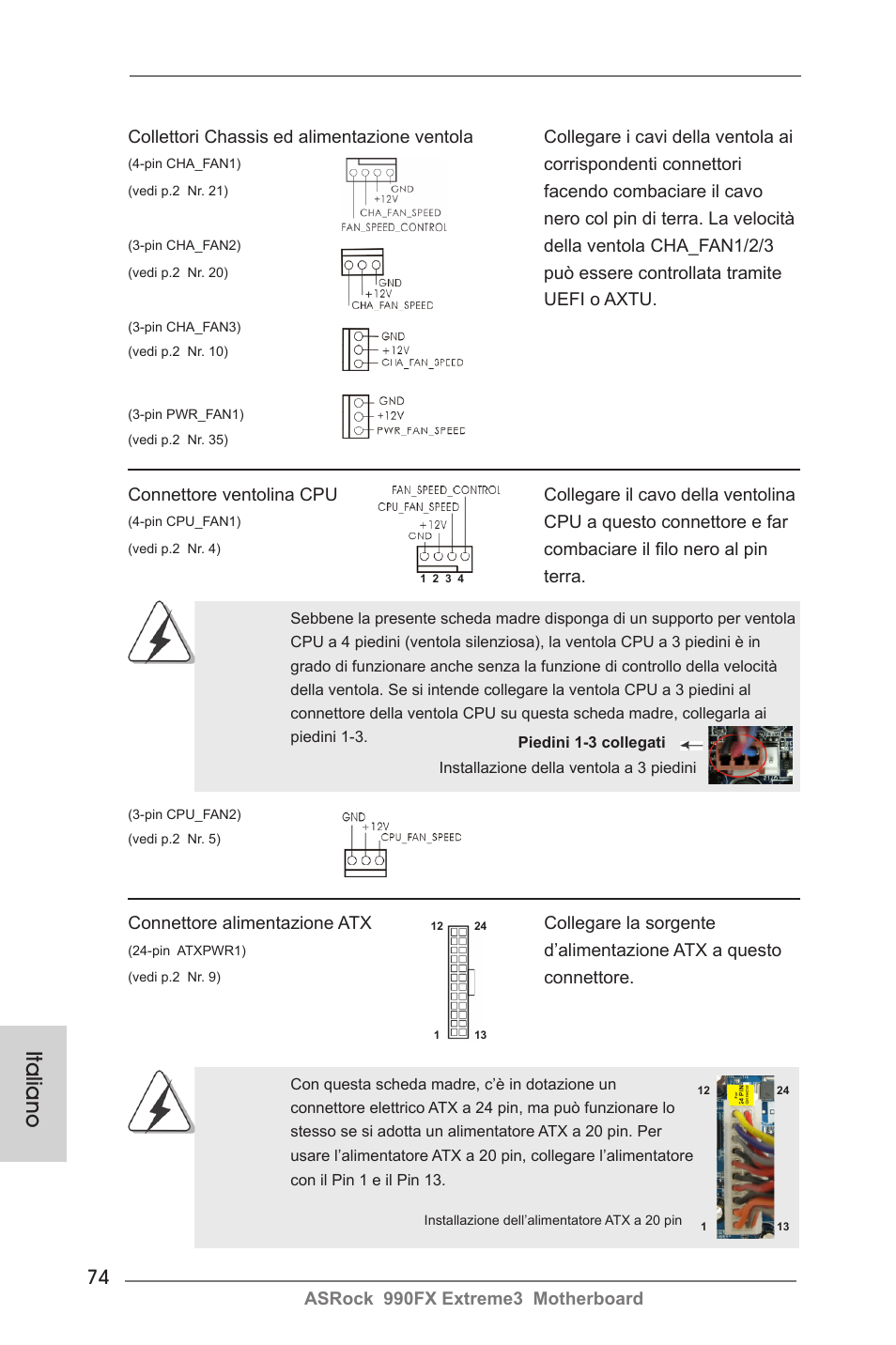 Italiano | ASRock 990FX Extreme3 User Manual | Page 74 / 182