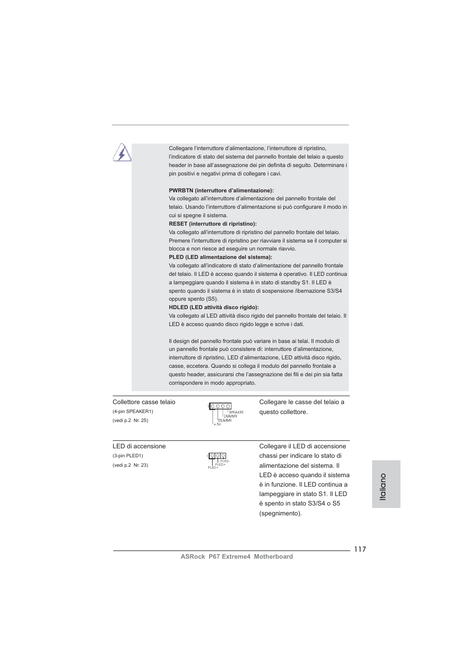 Italiano | ASRock P67 Extreme4 User Manual | Page 117 / 304