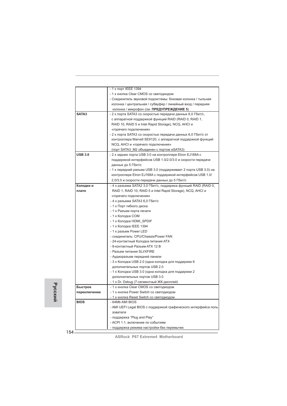 Ру сский | ASRock P67 Extreme4 User Manual | Page 154 / 304