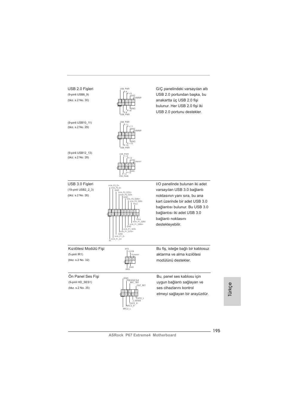 Türkçe | ASRock P67 Extreme4 User Manual | Page 195 / 304