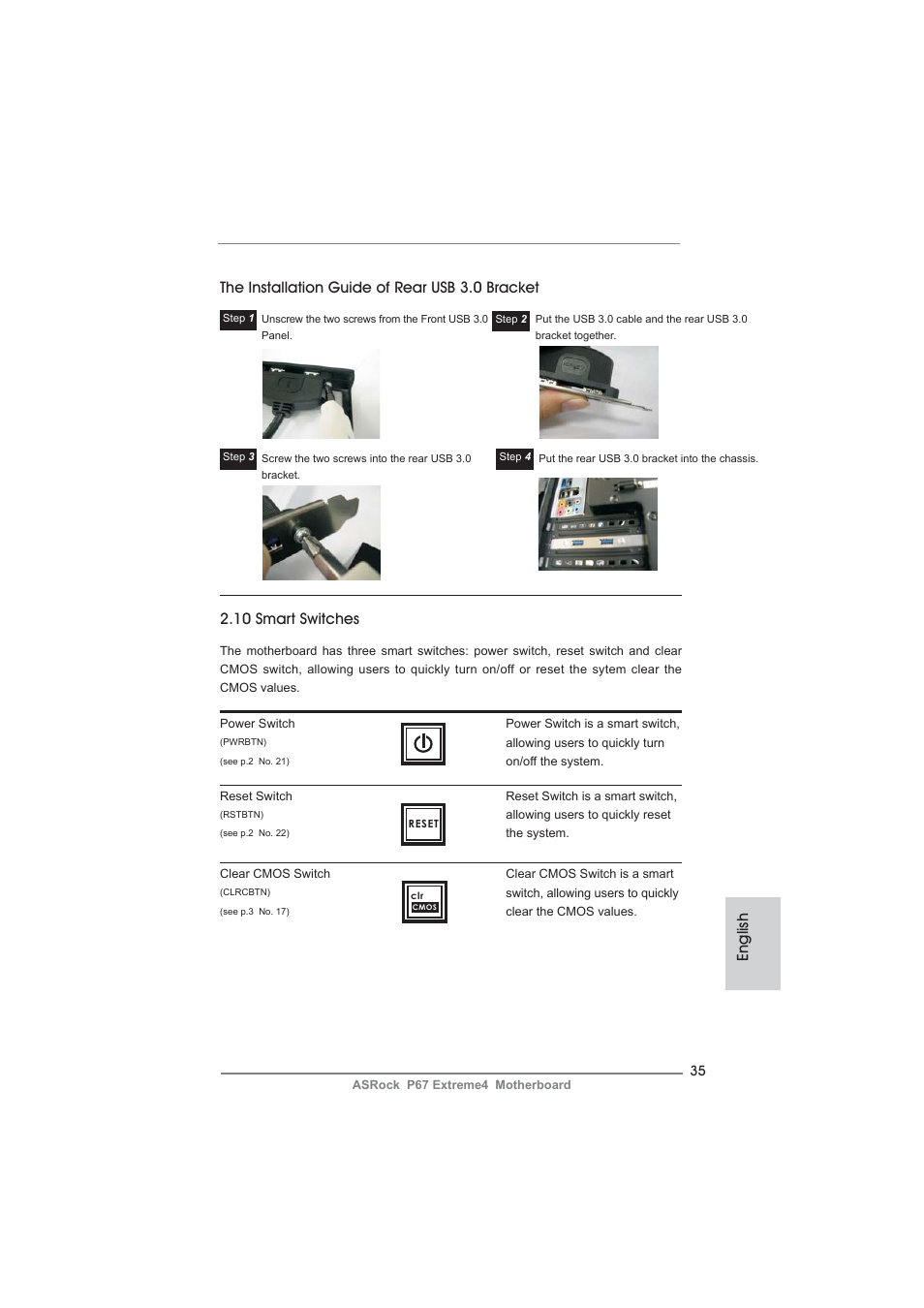 English | ASRock P67 Extreme4 User Manual | Page 35 / 304