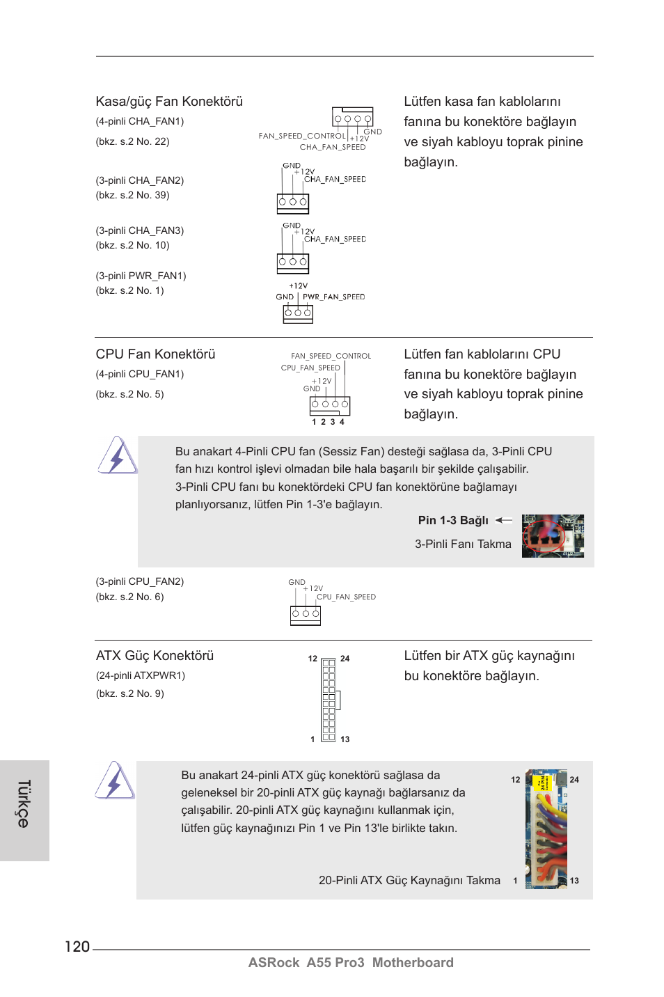 Türkçe | ASRock A55 Pro3 User Manual | Page 120 / 190