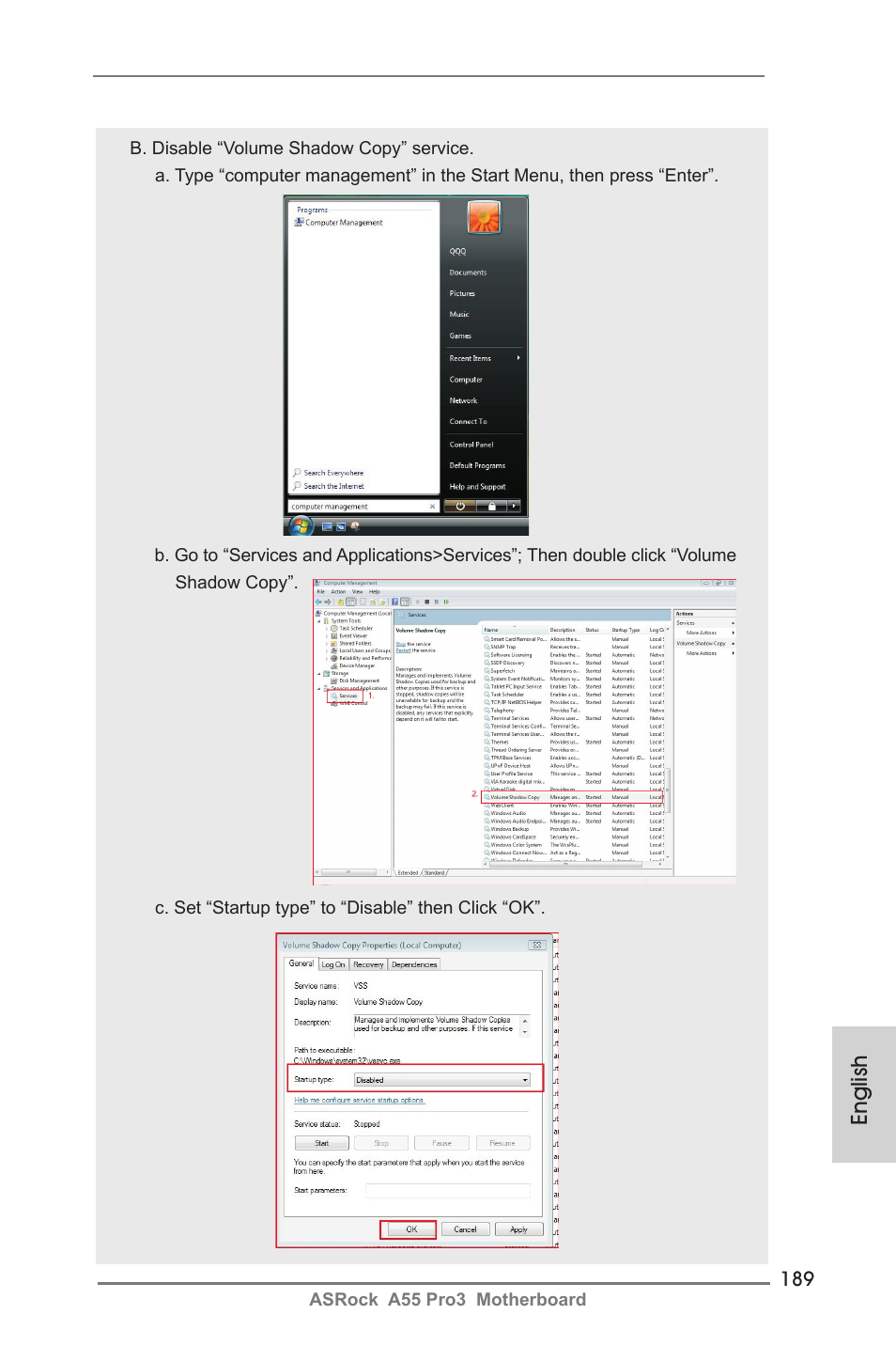 English | ASRock A55 Pro3 User Manual | Page 189 / 190