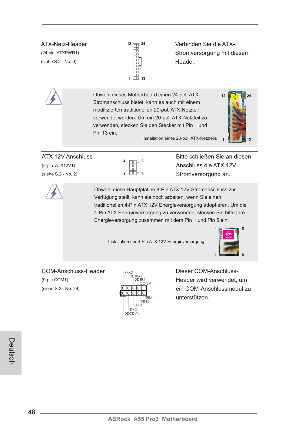 Deutsch | ASRock A55 Pro3 User Manual | Page 48 / 190