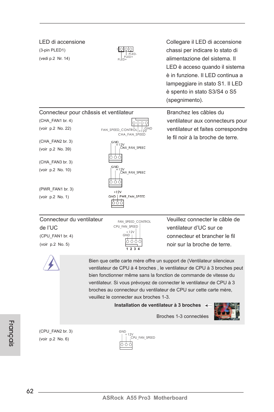 Français | ASRock A55 Pro3 User Manual | Page 62 / 190