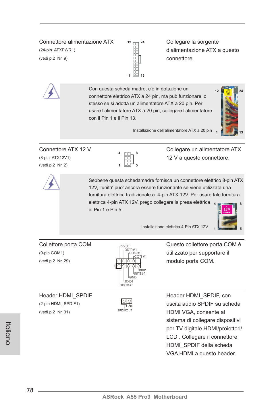 Italiano | ASRock A55 Pro3 User Manual | Page 78 / 190