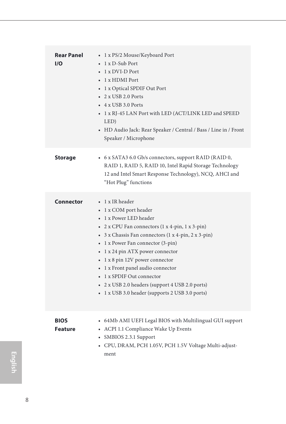 English | ASRock Z87 Extreme3 User Manual | Page 10 / 164