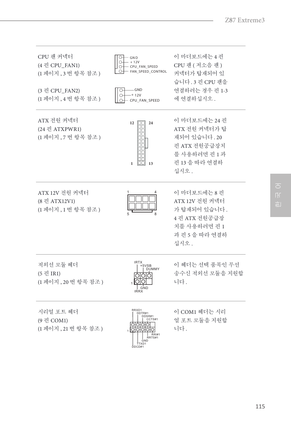 Z 8 7 extreme3, 한 국 어 | ASRock Z87 Extreme3 User Manual | Page 117 / 164