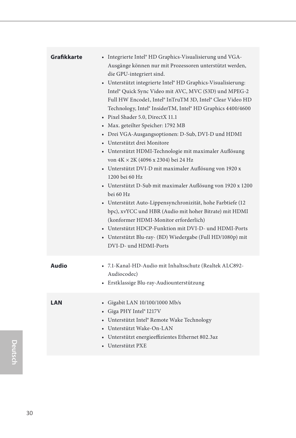 Deutsch | ASRock Z87 Extreme3 User Manual | Page 32 / 164