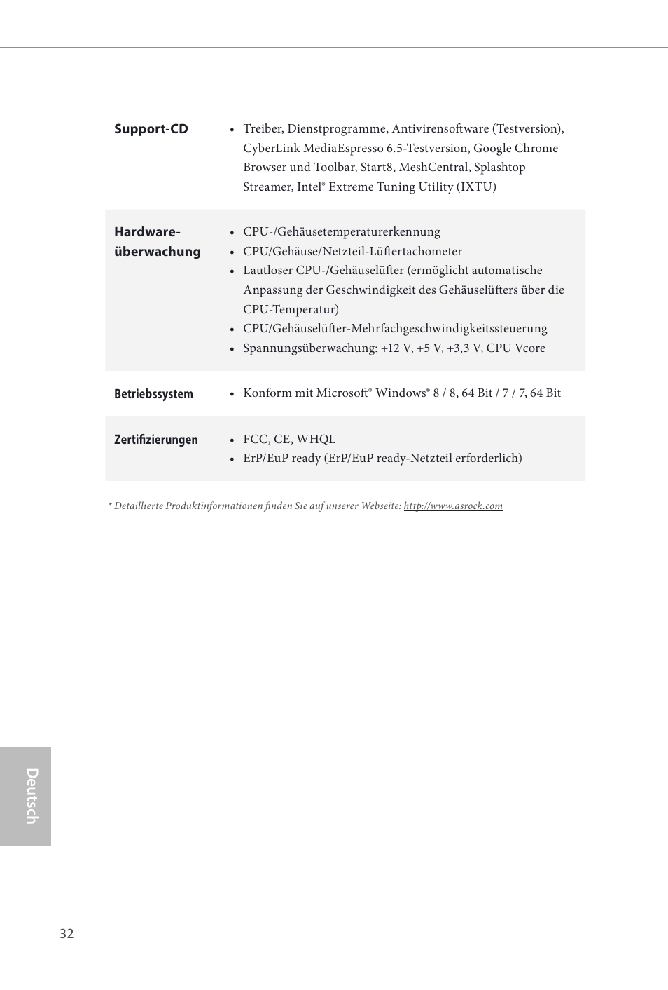 Deutsch | ASRock Z87 Extreme3 User Manual | Page 34 / 164