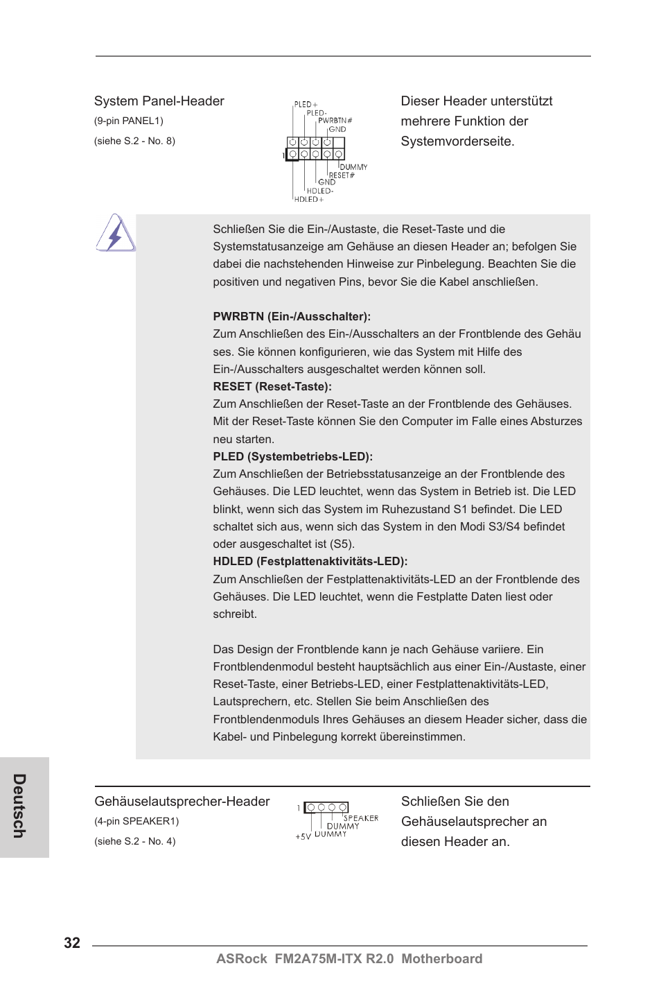 Deutsch | ASRock FM2A75M-ITX R2.0 User Manual | Page 32 / 146
