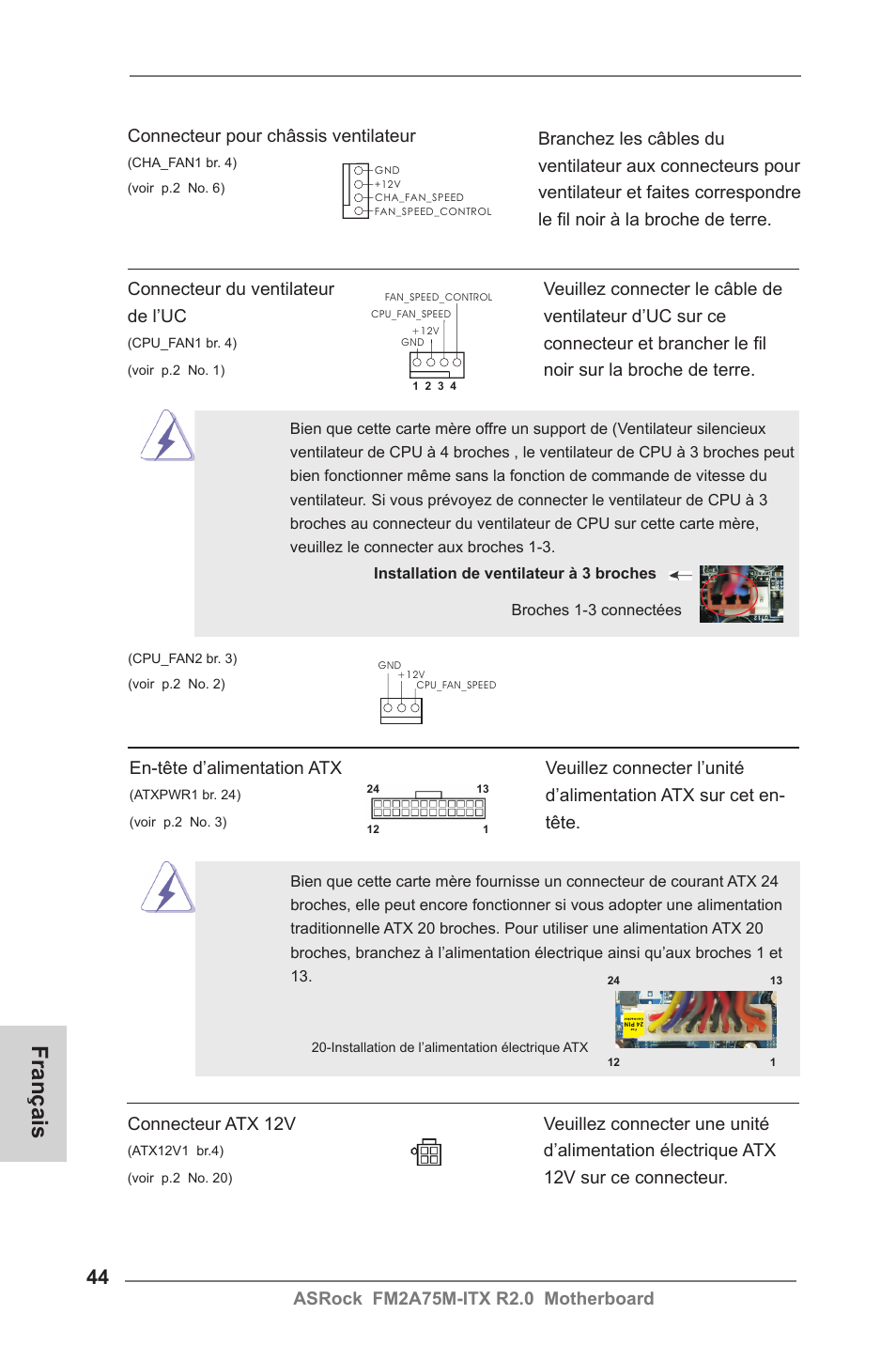 Français | ASRock FM2A75M-ITX R2.0 User Manual | Page 44 / 146