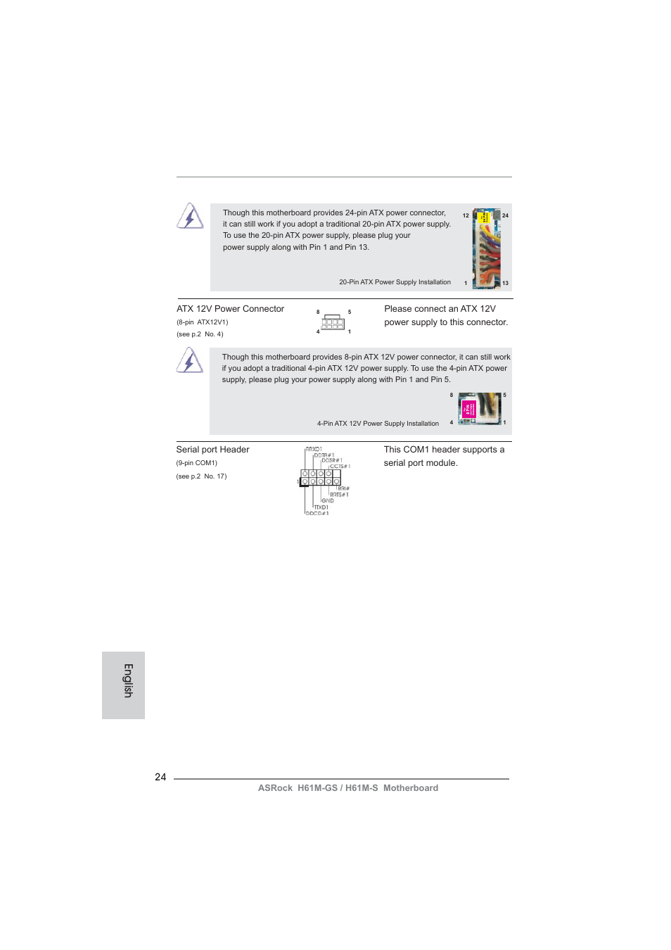English | ASRock H61M-S User Manual | Page 24 / 162