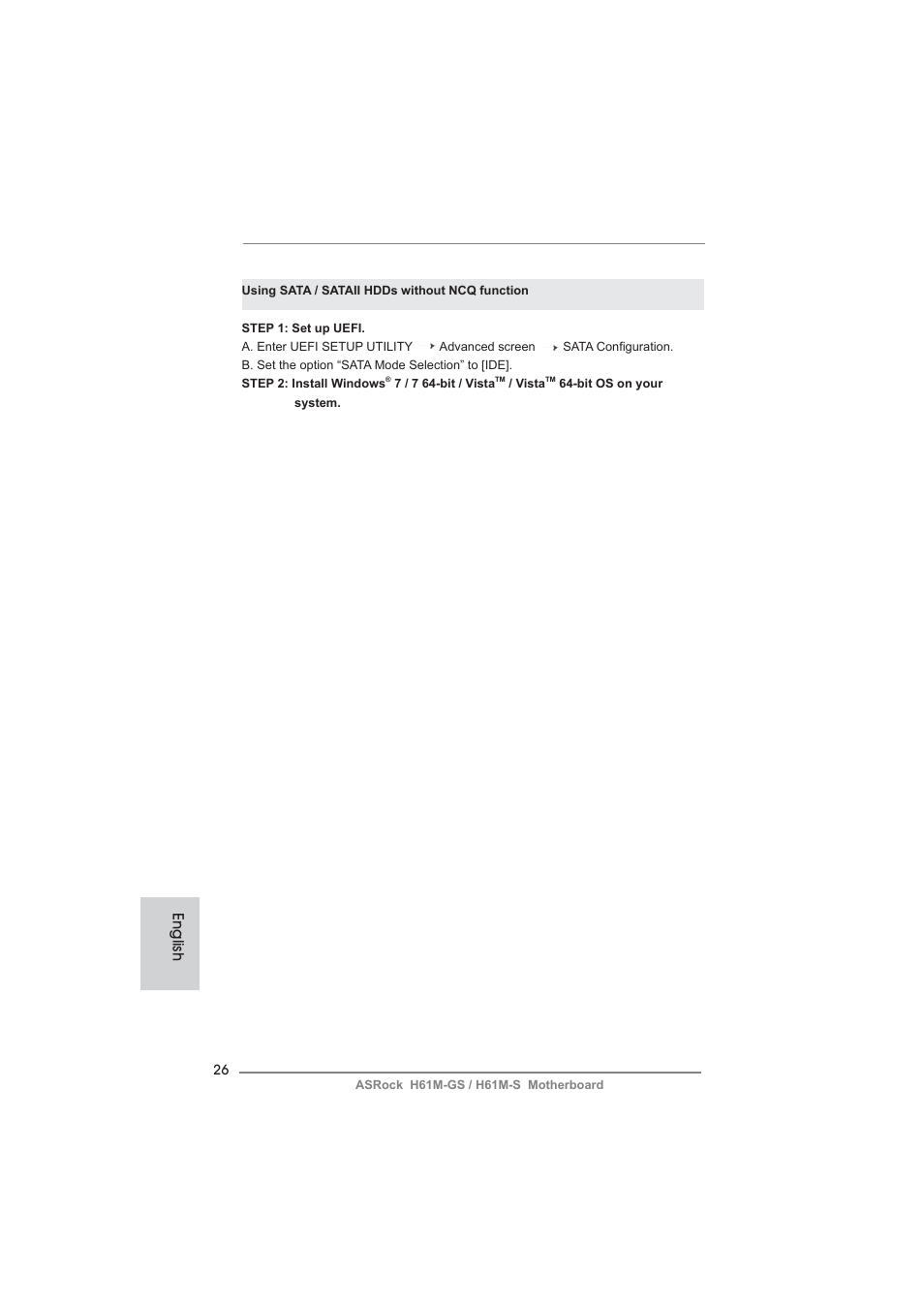 English | ASRock H61M-S User Manual | Page 26 / 162