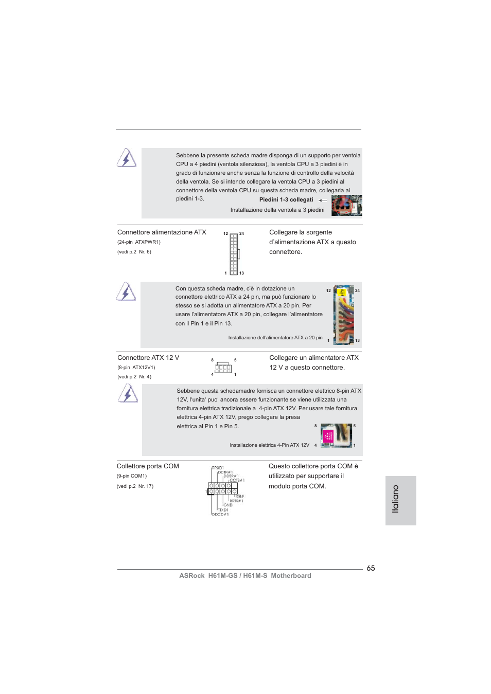Italiano | ASRock H61M-S User Manual | Page 65 / 162