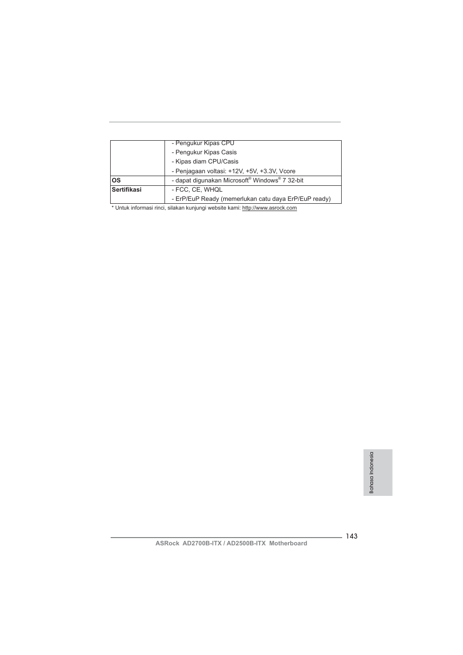 ASRock AD2700B-ITX User Manual | Page 143 / 143