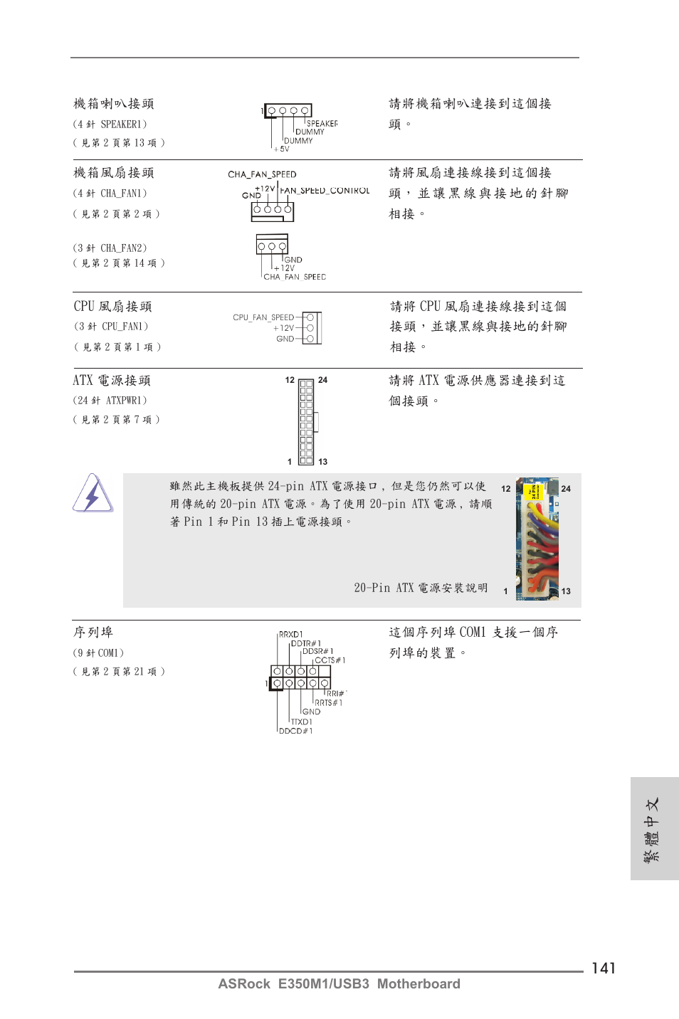 繁體中文 | ASRock E350M1__USB3 User Manual | Page 141 / 144