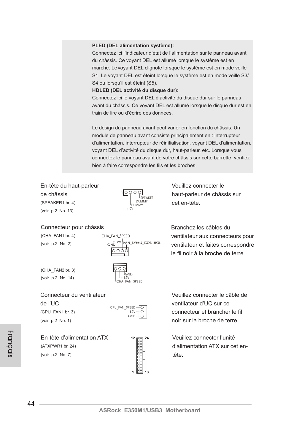 Français | ASRock E350M1__USB3 User Manual | Page 44 / 144