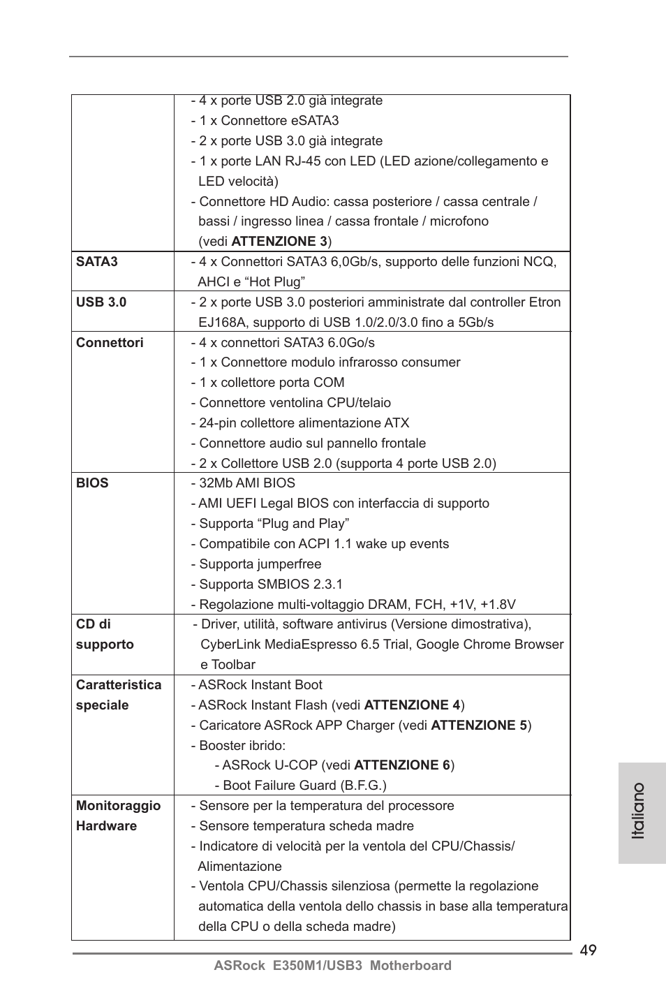 Italiano | ASRock E350M1__USB3 User Manual | Page 49 / 144