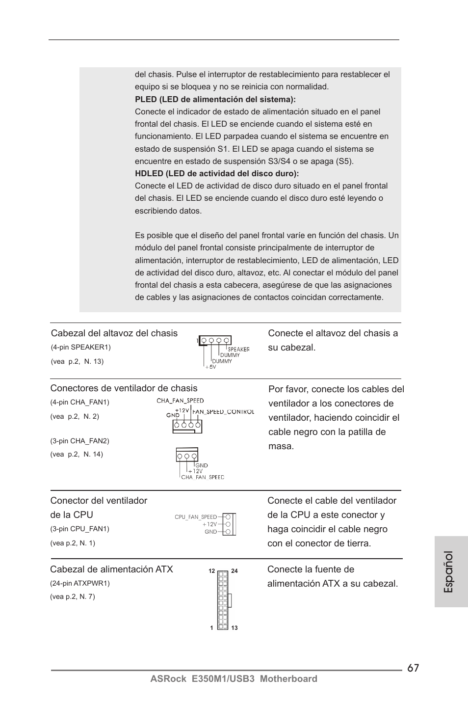 Español | ASRock E350M1__USB3 User Manual | Page 67 / 144