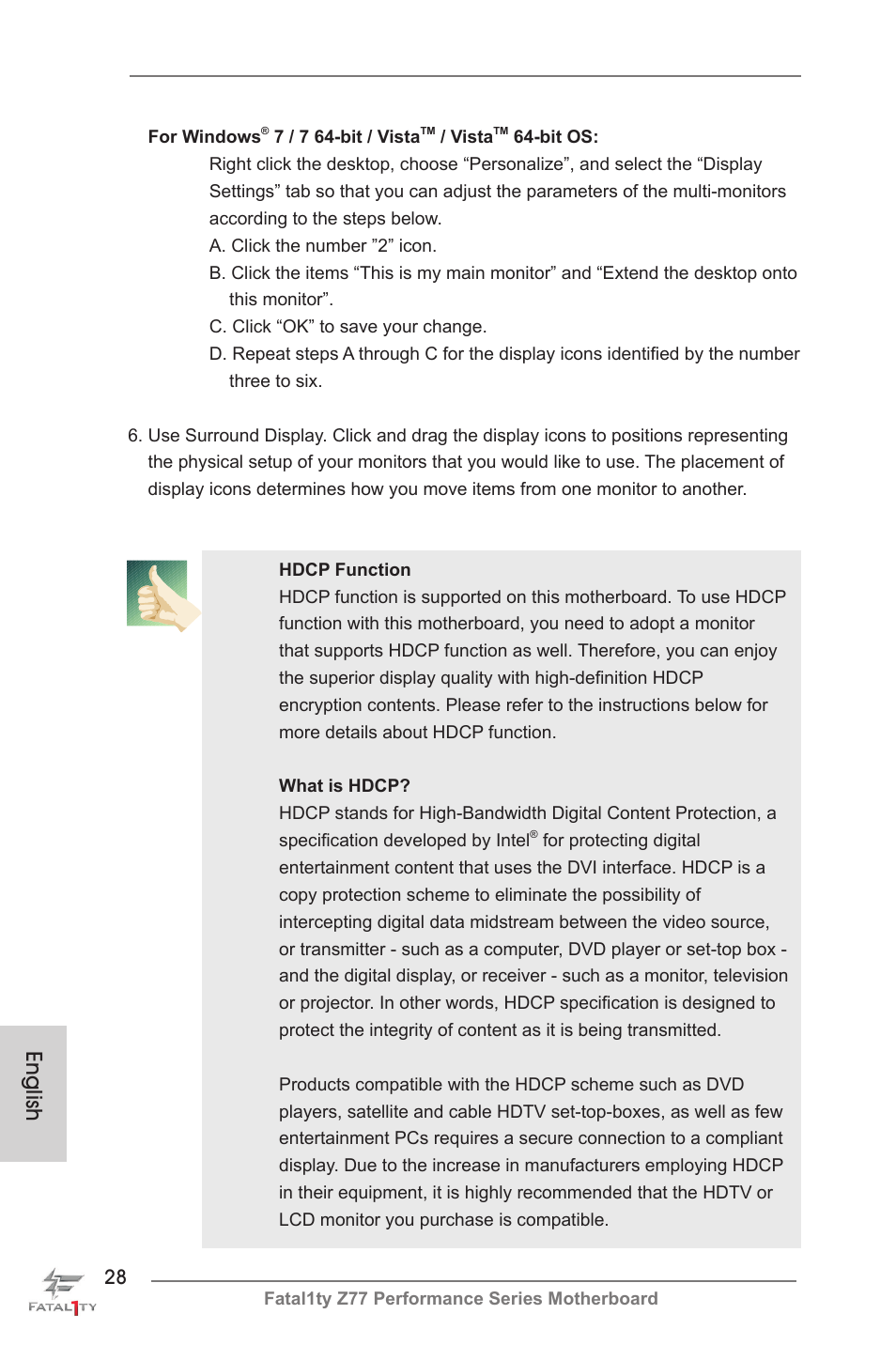 English | ASRock Fatal1ty Z77 Performance User Manual | Page 28 / 219