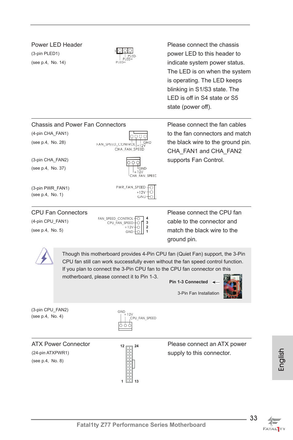 English | ASRock Fatal1ty Z77 Performance User Manual | Page 33 / 219