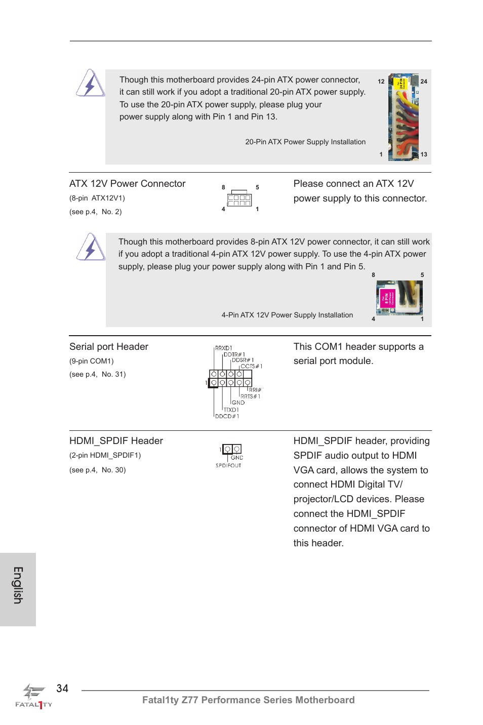 English | ASRock Fatal1ty Z77 Performance User Manual | Page 34 / 219