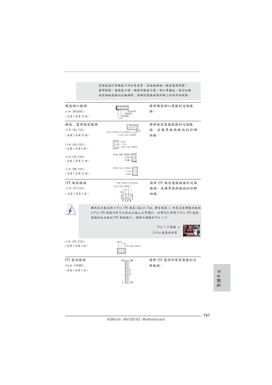 繁體中文 | ASRock H61DE__S3 User Manual | Page 161 / 164