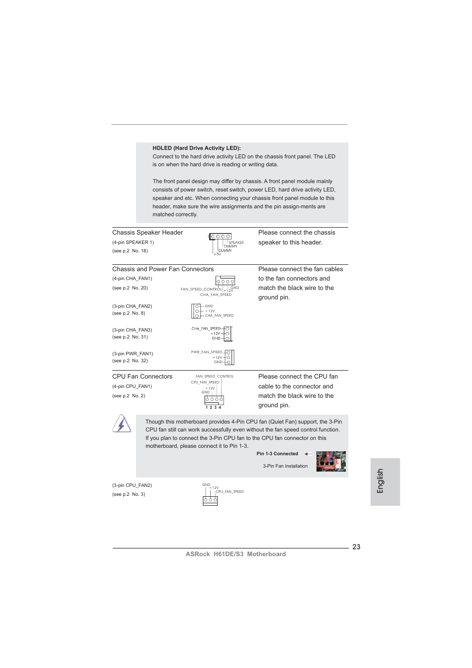 English | ASRock H61DE__S3 User Manual | Page 23 / 164