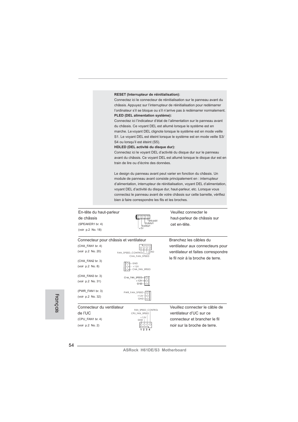 Français | ASRock H61DE__S3 User Manual | Page 54 / 164