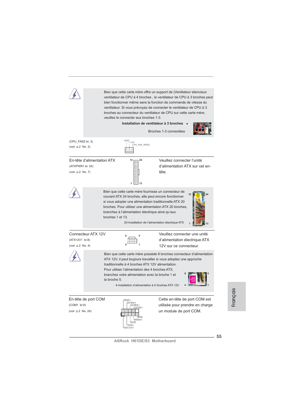 Français | ASRock H61DE__S3 User Manual | Page 55 / 164