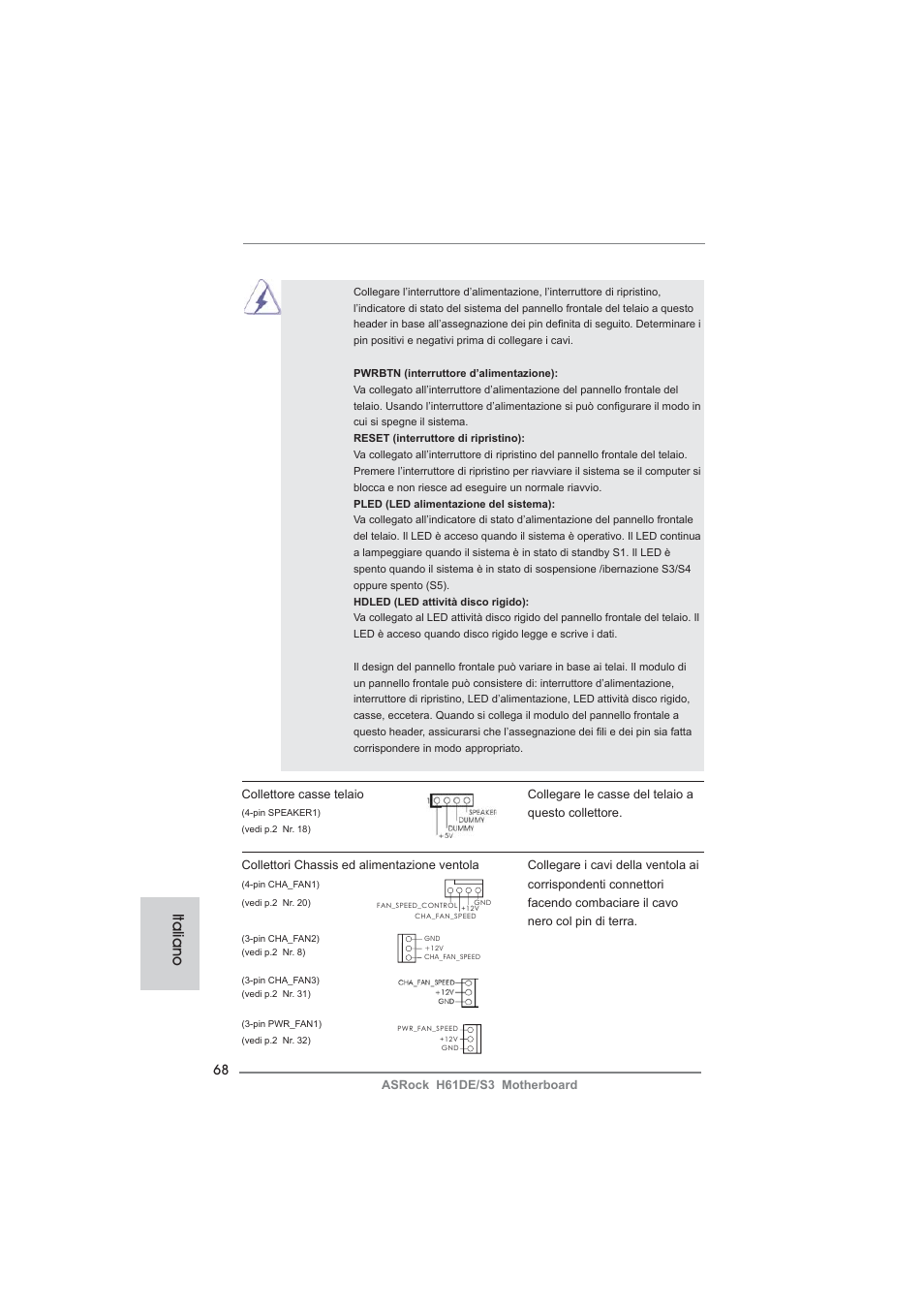 Italiano | ASRock H61DE__S3 User Manual | Page 68 / 164