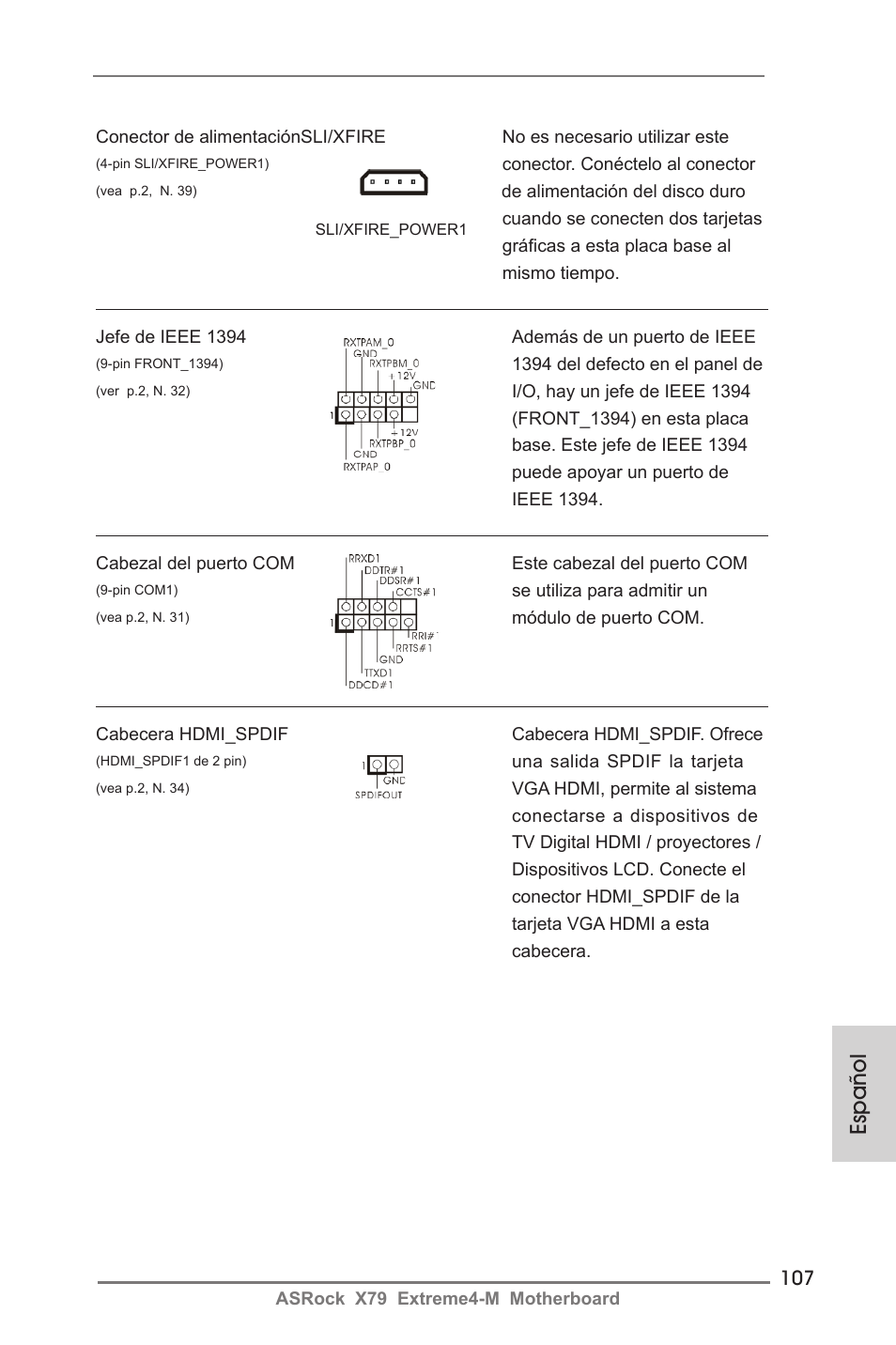 Español | ASRock X79 Extreme4-M User Manual | Page 107 / 229