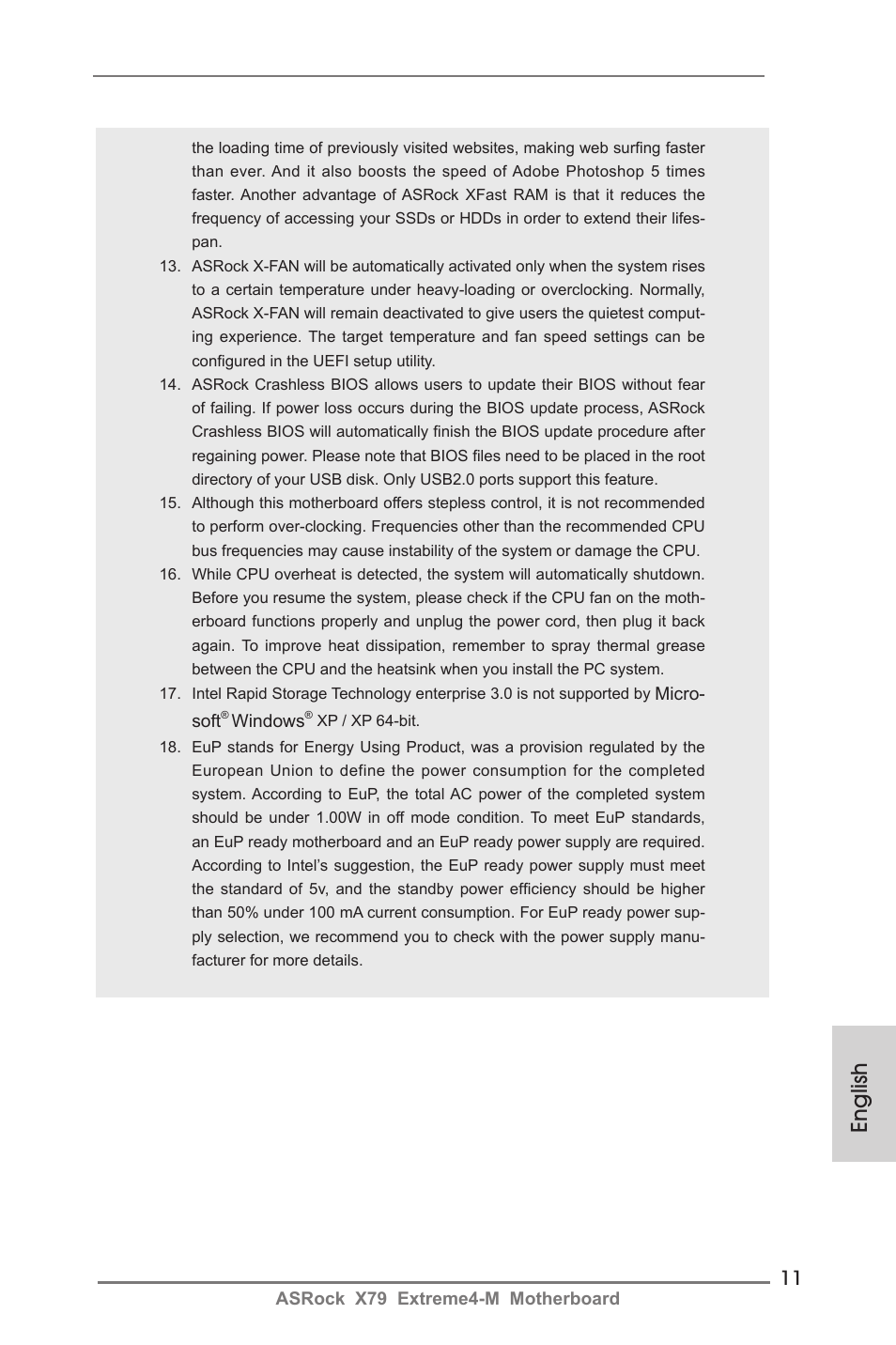 English | ASRock X79 Extreme4-M User Manual | Page 11 / 229