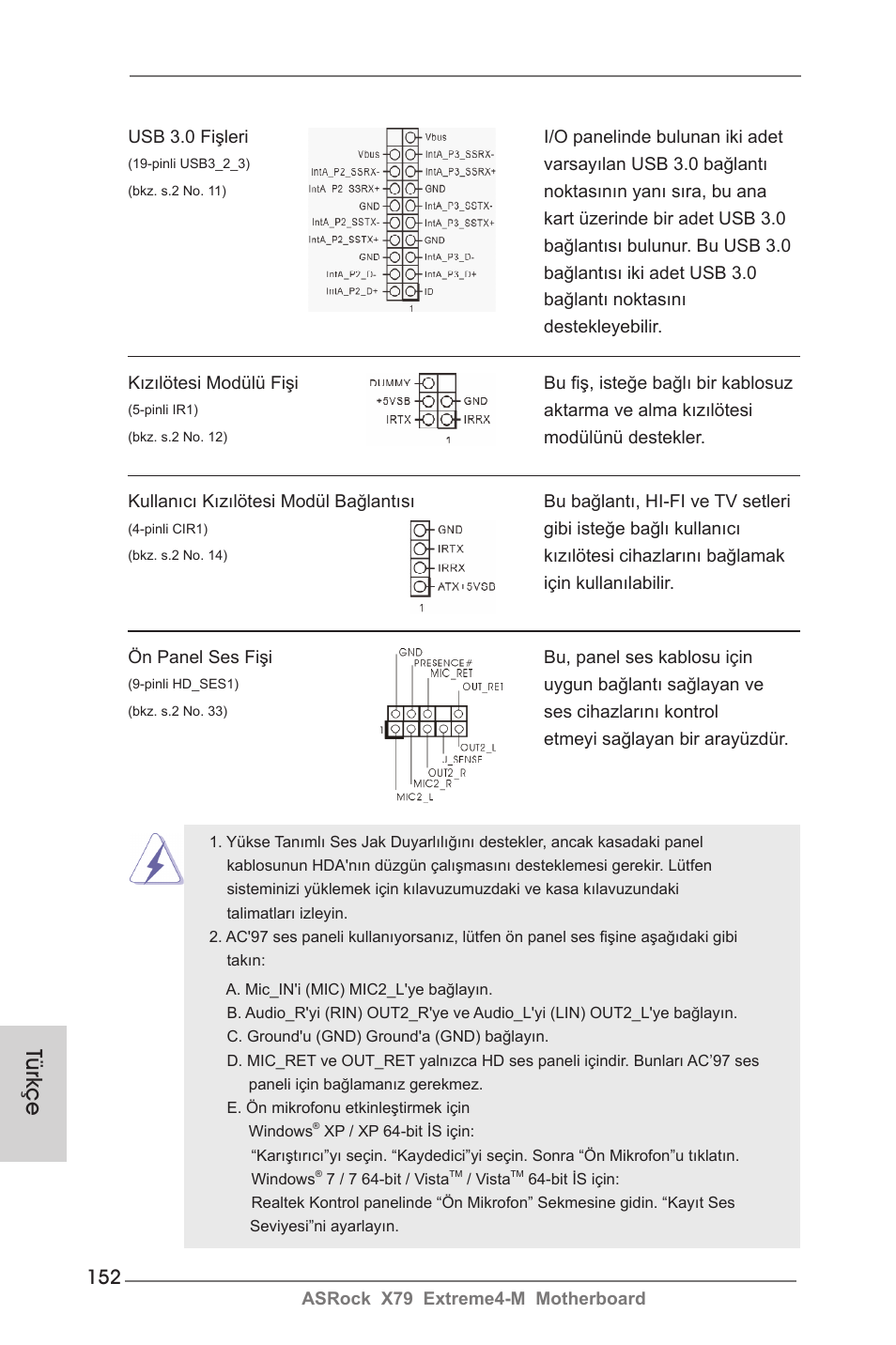 Türkçe | ASRock X79 Extreme4-M User Manual | Page 152 / 229