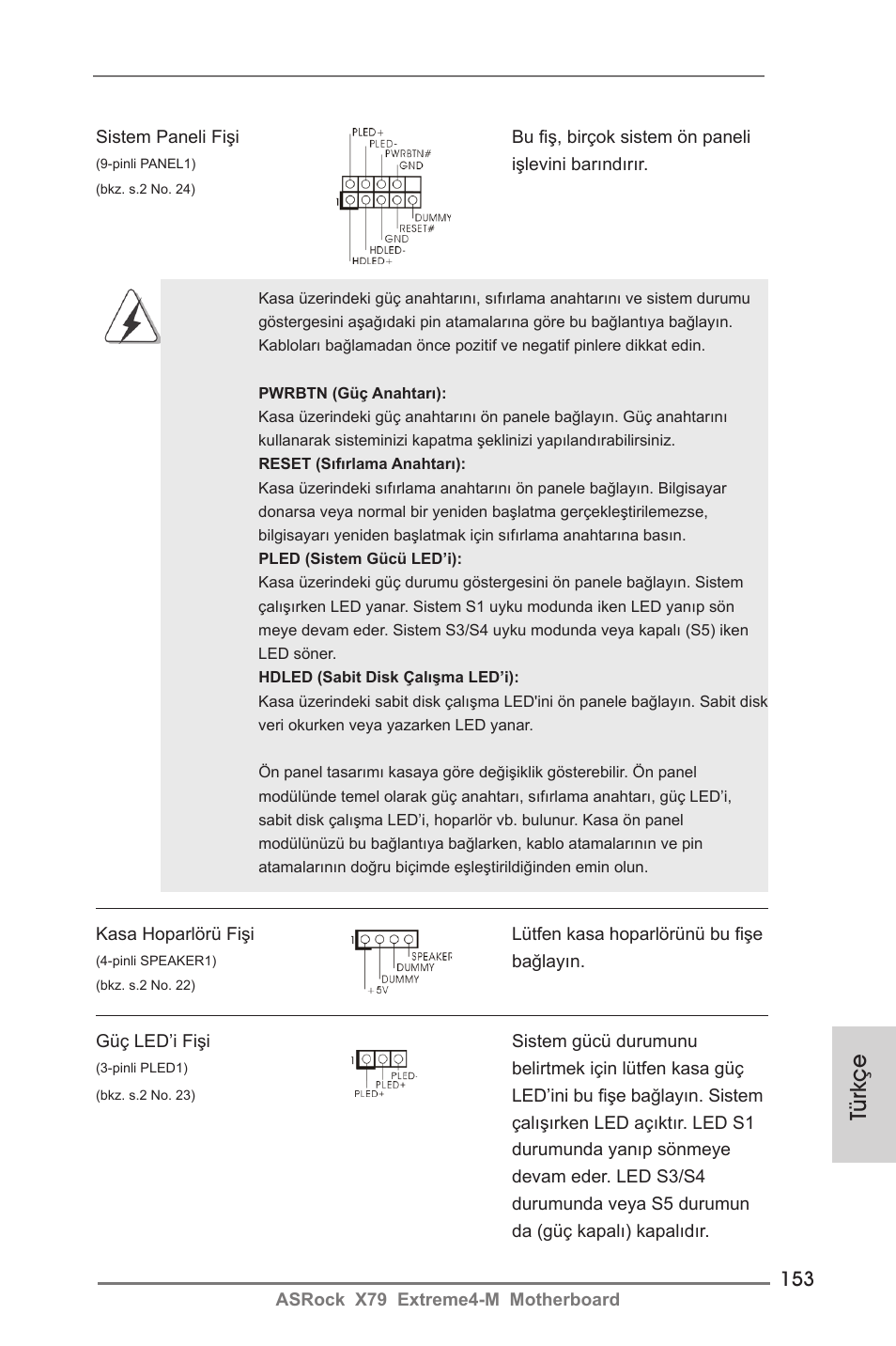 Türkçe | ASRock X79 Extreme4-M User Manual | Page 153 / 229