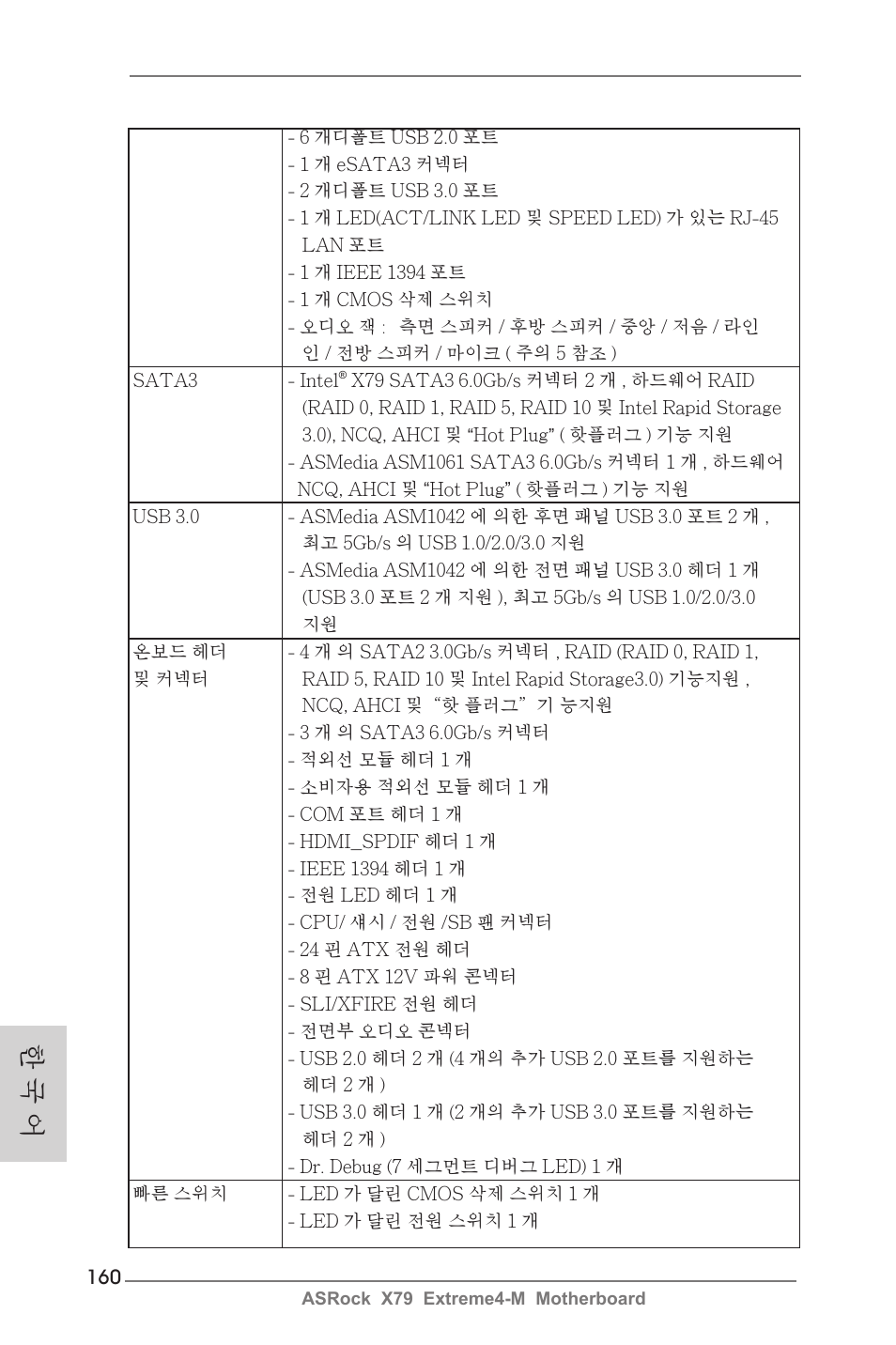 한 국 어 | ASRock X79 Extreme4-M User Manual | Page 160 / 229