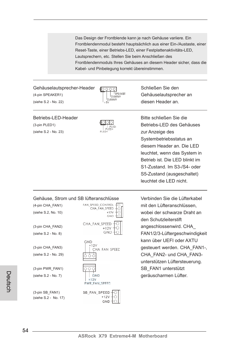 Deutsch | ASRock X79 Extreme4-M User Manual | Page 54 / 229